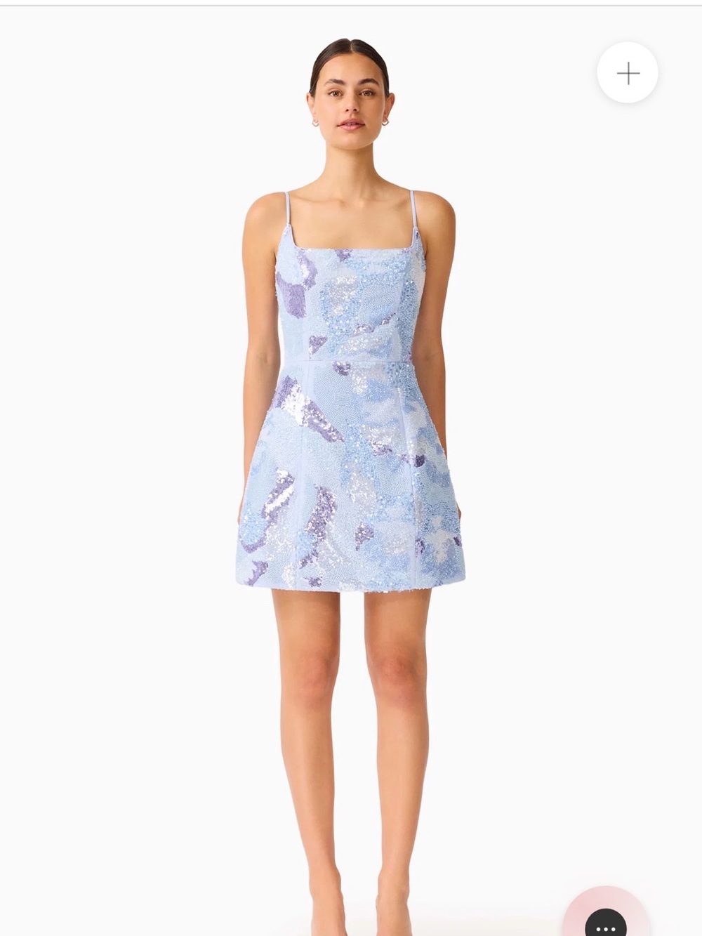 Elliatt aurae Sequin Camisole Mini Dress in Light Blue and Lavender